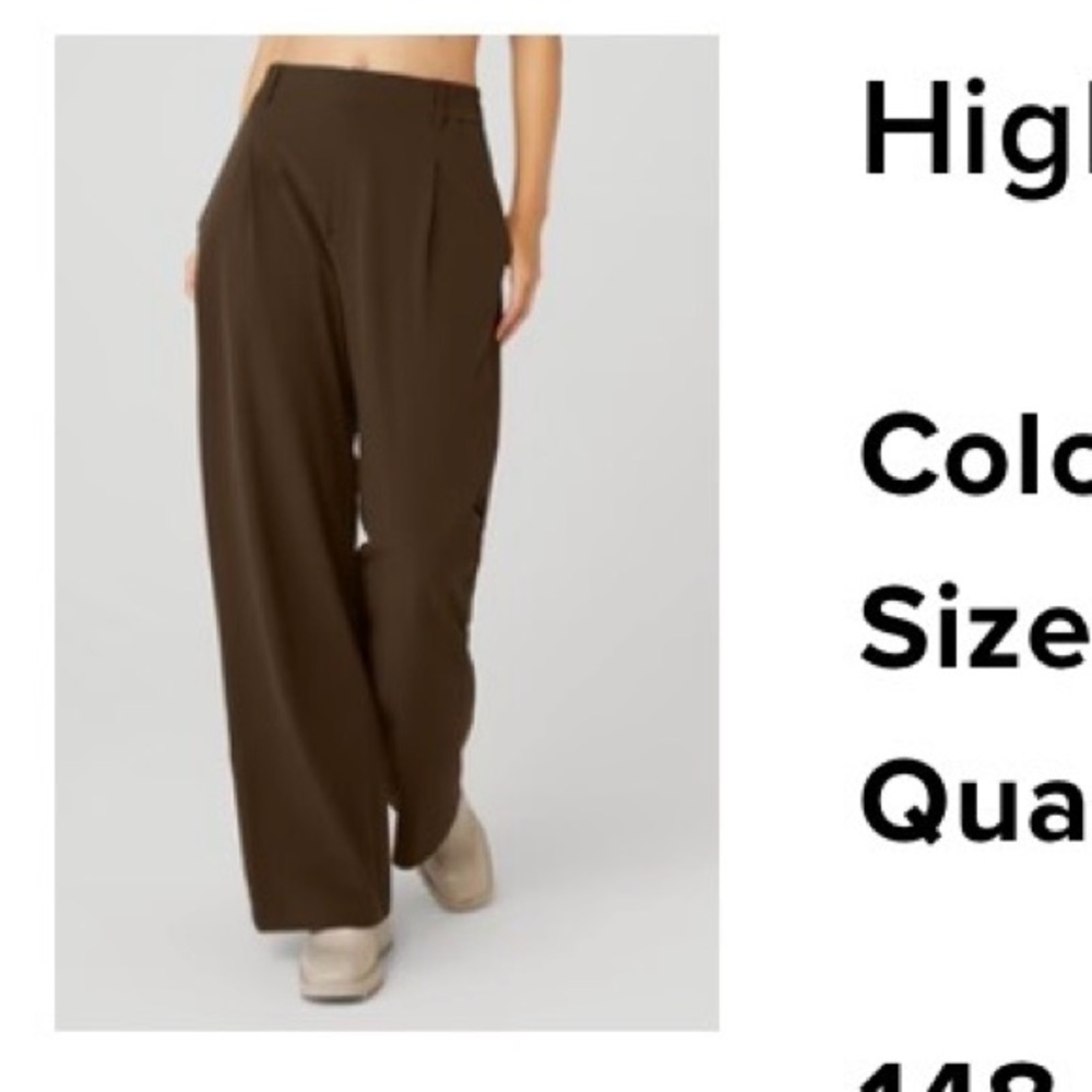 ALO Yoga Espresso High-Waist Pursuit Trousers